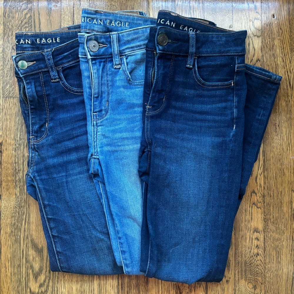 Lot of American Eagle Hi-Rise Jeggings, Size 00